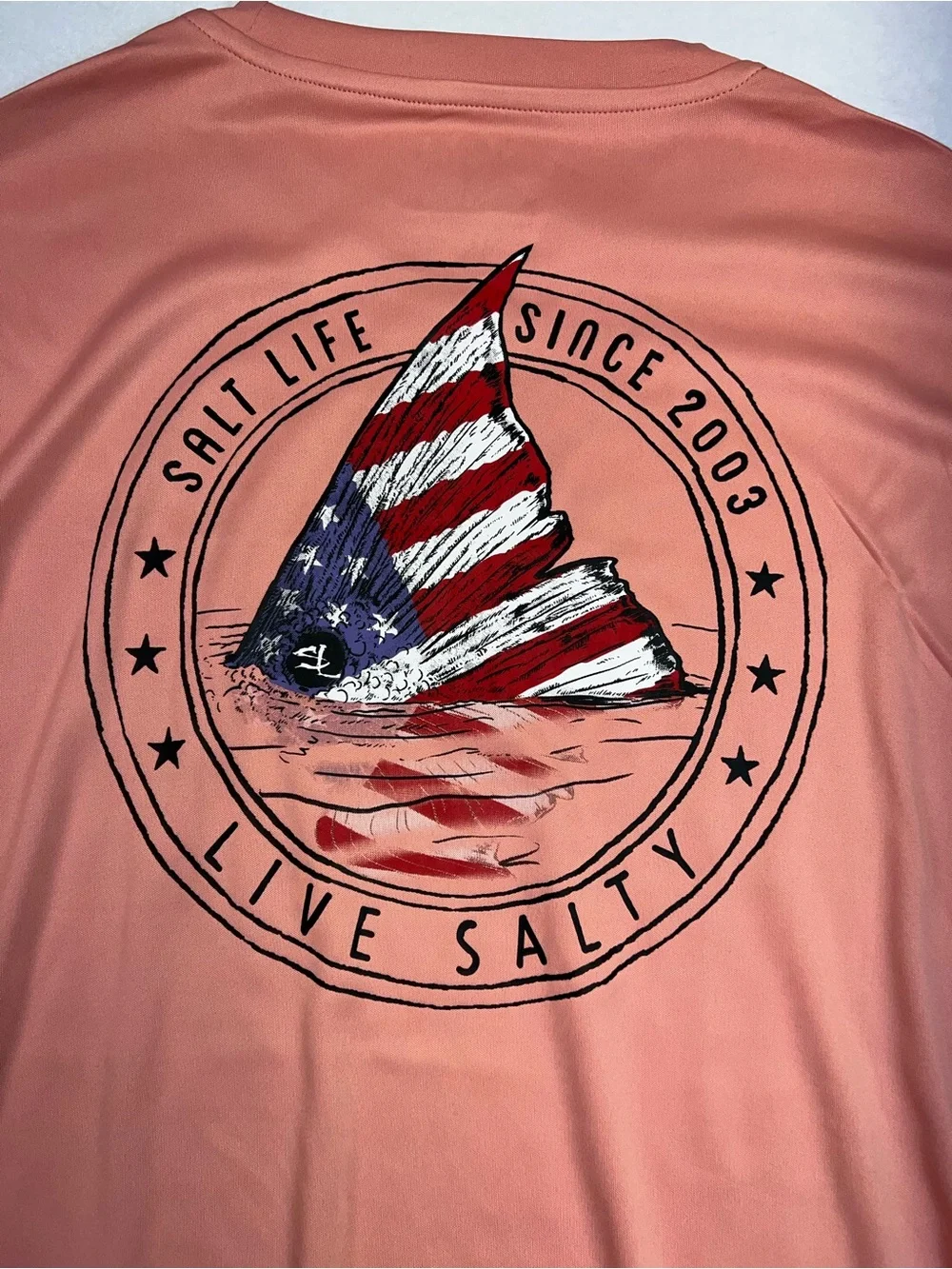 Salt Life Long Sleeve Performance Tee - Coral Pink